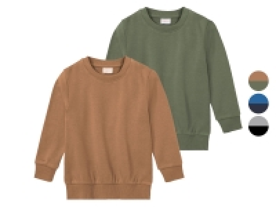 lupilu Kleinkinder Jungen Sweatshirt, 2 Stück, mit Baumwolle 9.99 €