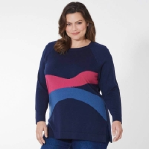 Damen-Strickpullover mit Streifendesign, große Größen 31.99 €