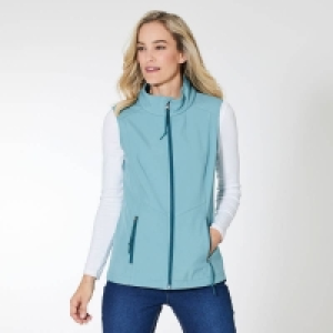 Damen-Softshell-Weste mit Stehkragen 31.99 €