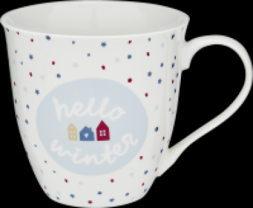 Ideenwelt XXL Becher Hello Winter Häuser weiss