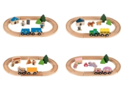 Playtive Holz Bahnset, 18-teilig