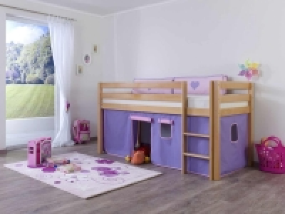 Relita Halbhohes Spielbett Hochbett Kinderbett ALEX mit Stoffset