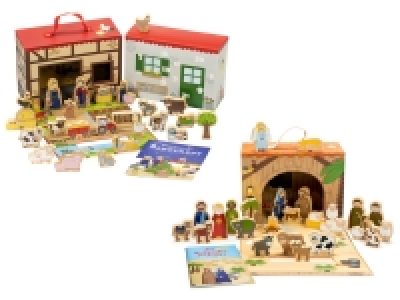 YOAMO Adventskalender, 24 hochwertige Vollholz Spielfiguren