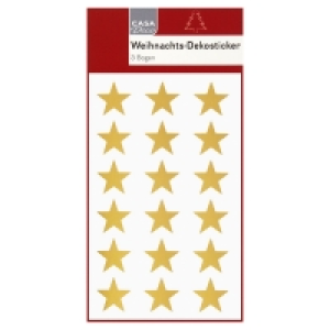 CASA DECO Weihnachtliche Sticker, 3 Bögen