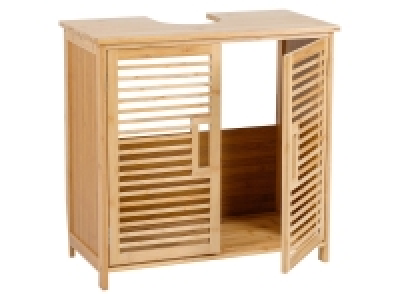 axentia Waschbeckenunterschrank, Bambus, naturfarben, 60x30x58 cm