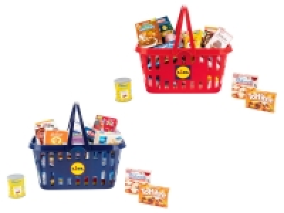 Lidl Playtive Playtive Einkaufskorb, mit Marken und Eigenmarken