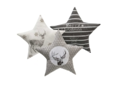 Lidl Pureday Pureday Kissen-Set »Grey Stars«, 3-teilig