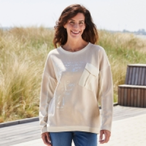 Damen-Sweatshirt in Velourleder-Optik 12.47 €