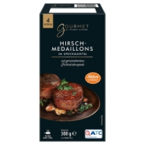 Aldi Süd  GOURMET FINEST CUISINE Hirschmedaillons im Speckmantel 300 g